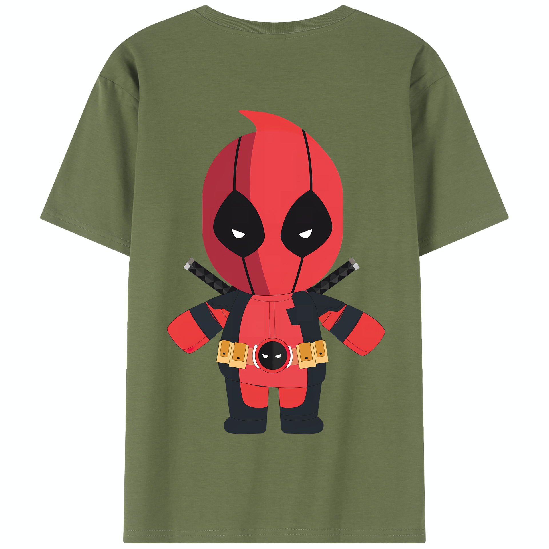 （画像用） Deadpool デッドプール 綿100％半袖Tシャツ（背面プリント）